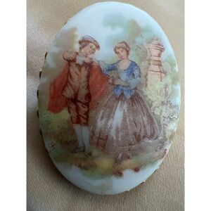 Vintage Porcelain Brooch